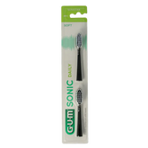 GUM Sonic opzetborstel soft zwart 2 Stuks