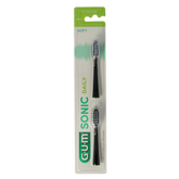 GUM Sonic opzetborstel soft zwart 2 Stuks