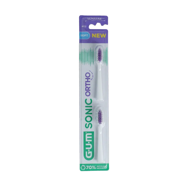 GUM Sonic ortho batterij tandenborstel refill 1 Stuks