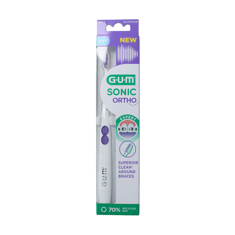 GUM Sonic ortho batterij tandenborstel 1 Stuks