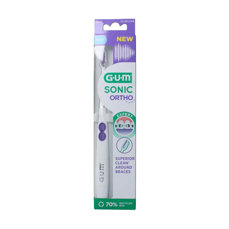 GUM Sonic ortho batterij tandenborstel 1 Stuks