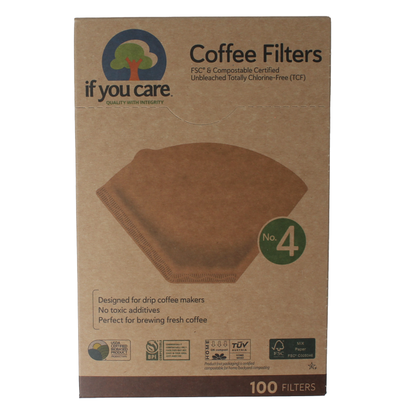 If You Care Koffiefilters no. 4 100 Stuks