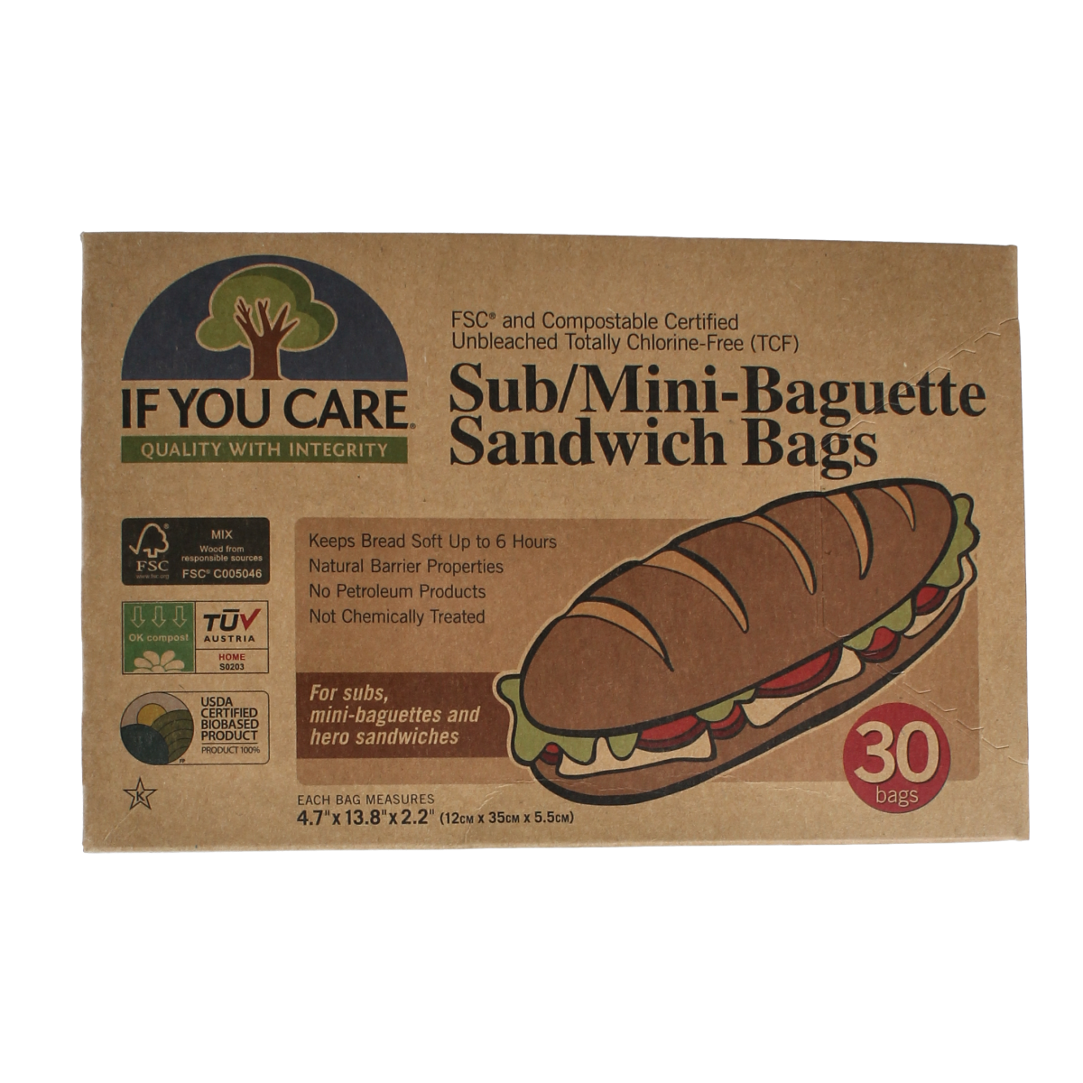 If You Care Mini baguette & sandwich bags 30.00 Stuks