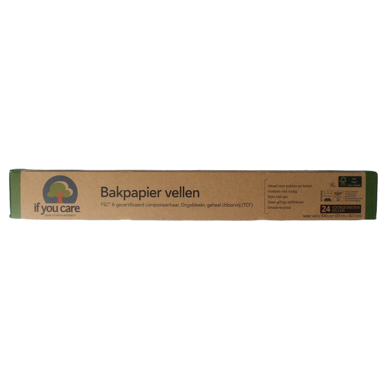 If You Care Bakpapier 33 x 40 losse vel 24 Stuks