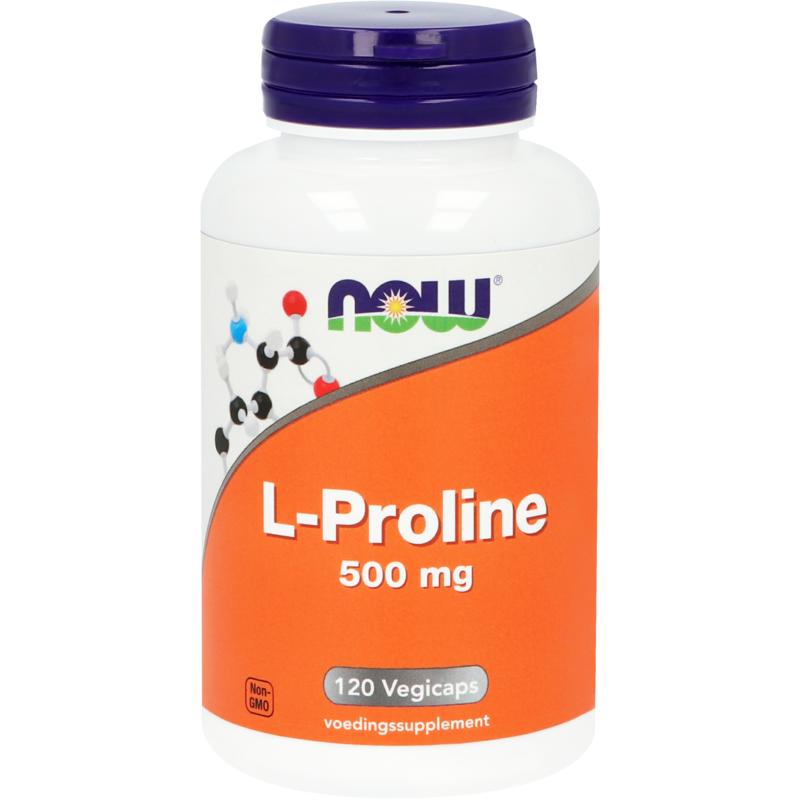 NOW L-Proline 500mg 120 Vegetarische capsules