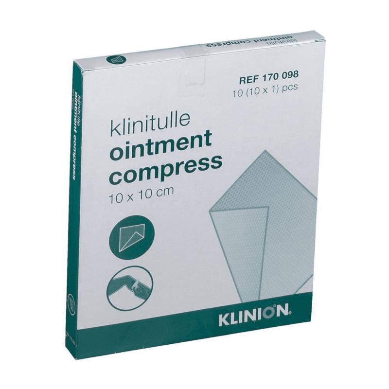 Klinion Klinitulle zalfkompres 10 x 10 10 Stuks