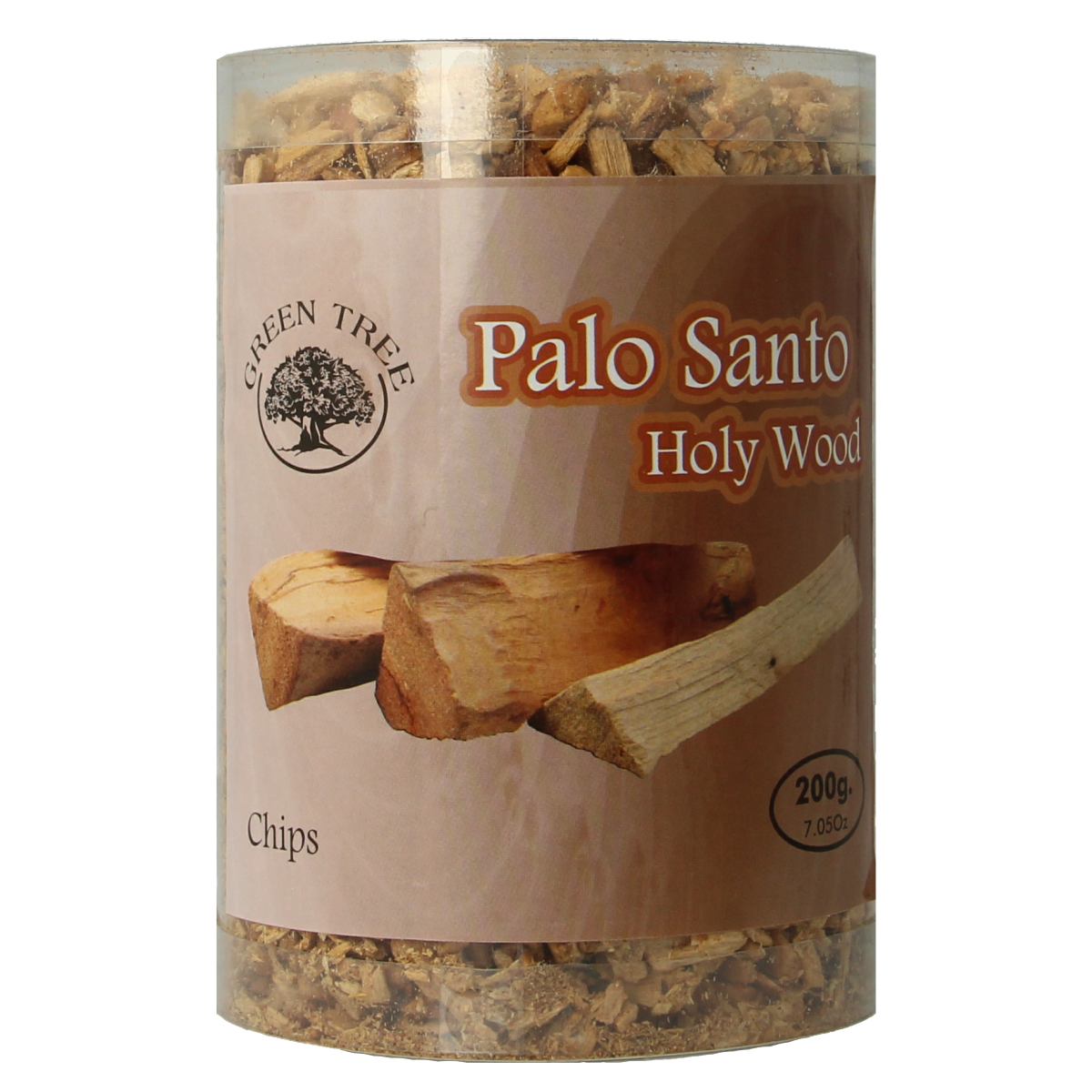 Green Tree Palo santa chips in koker 200.00 Gram