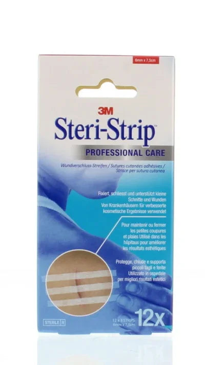 3M Steristrips 6 x 75mm 12x2 strips vel 12 Stuks