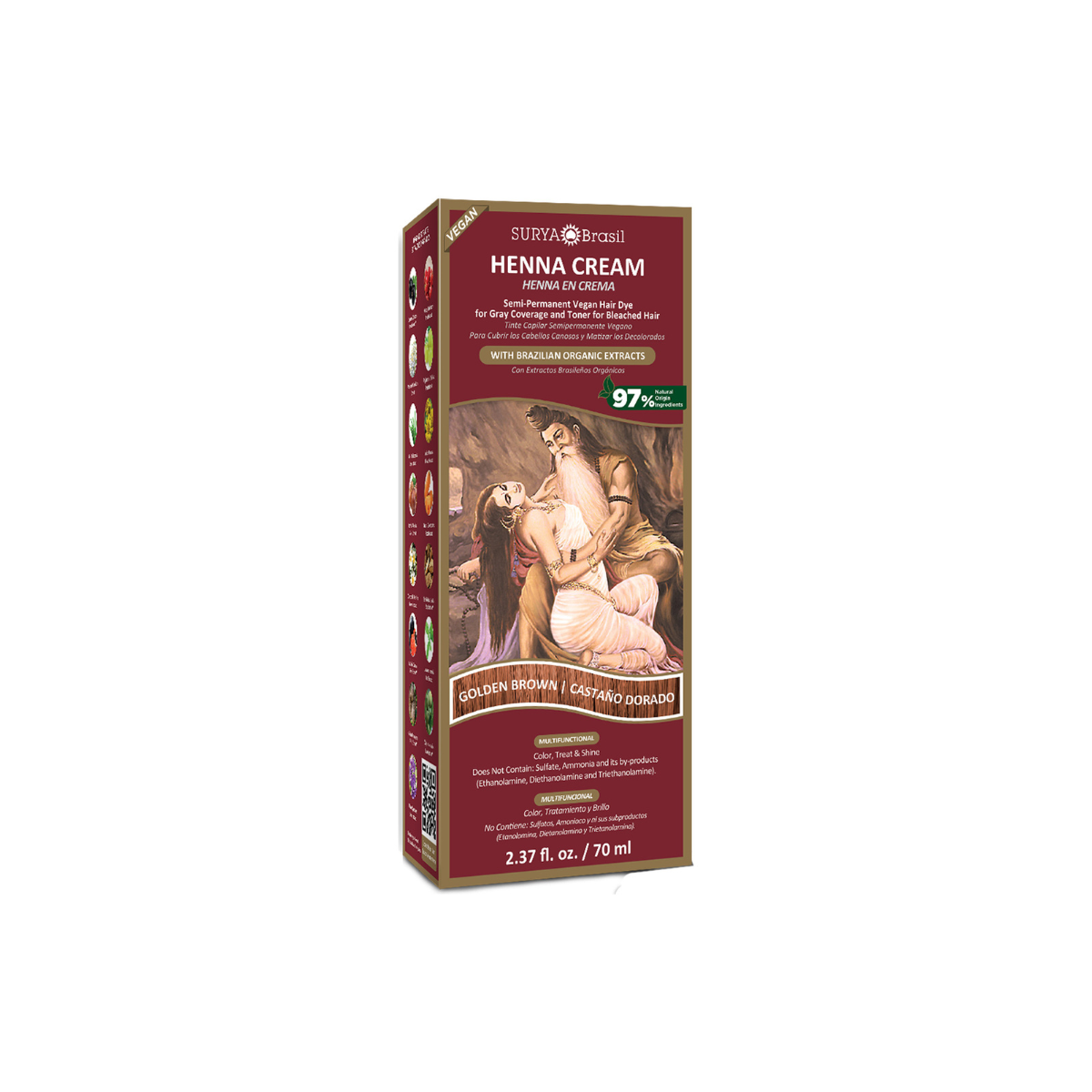 Surya Brasil Henna haarverf creme goud bruin 70.00 Milliliter