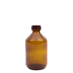 Blockland Medicijnfles bruin gedopt 300ml/28mm 12 Stuks