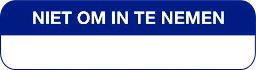 Blockland Strooketiket niet om in te nemen groot 44 x 11mm 750 Stuks