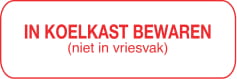 Blockland Strooketiket koelkast bew niet vriesvak 30 x 7mm 1000.00 Stuks
