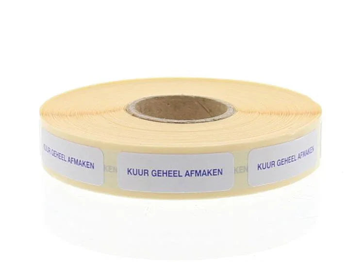 Blockland Strooketiket kuur geheel afmaken 30 x 7mm 1000 Stuks