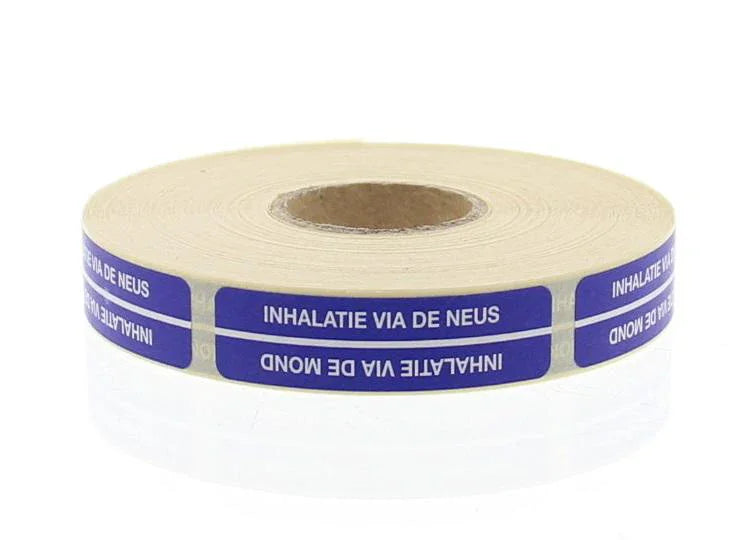 Blockland Strooketiket inhalatie via mond/neus 44 x 11mm 750 Stuks