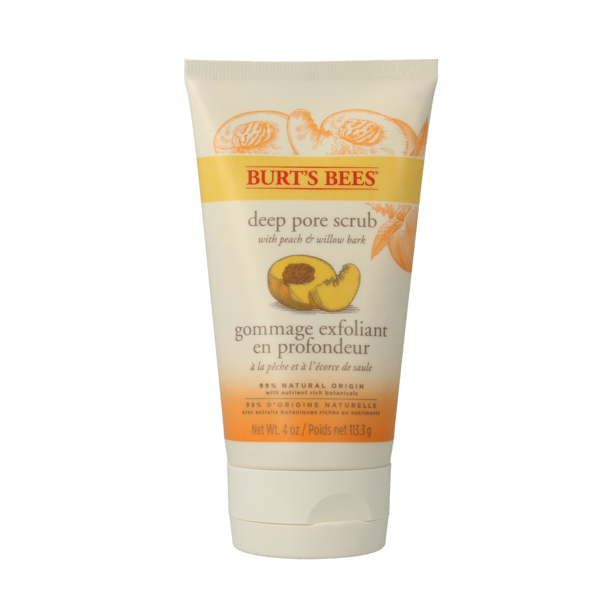 Burt's Bees Gezichtscrub peach & willowbark 113.30 Gram