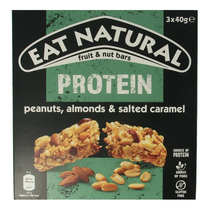 Eat Natural Protein pack caramel & pinda 3 x 40 gram 120 Gram