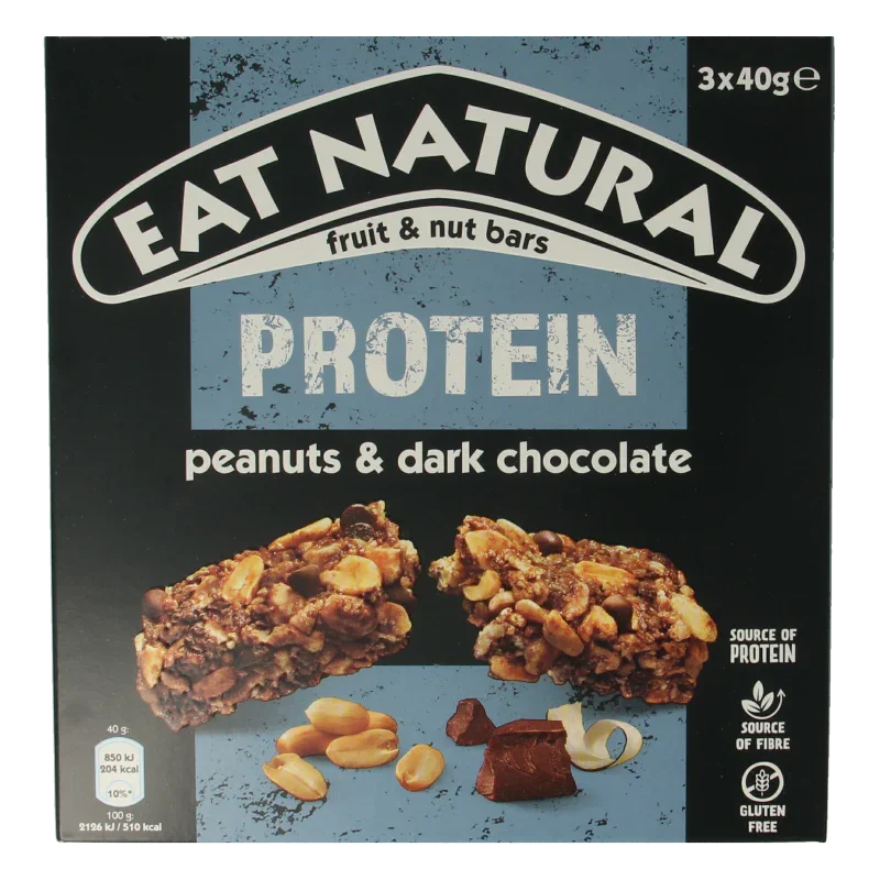 Eat Natural Crunchy pinda choco 3 x 40 gram 120 Gram