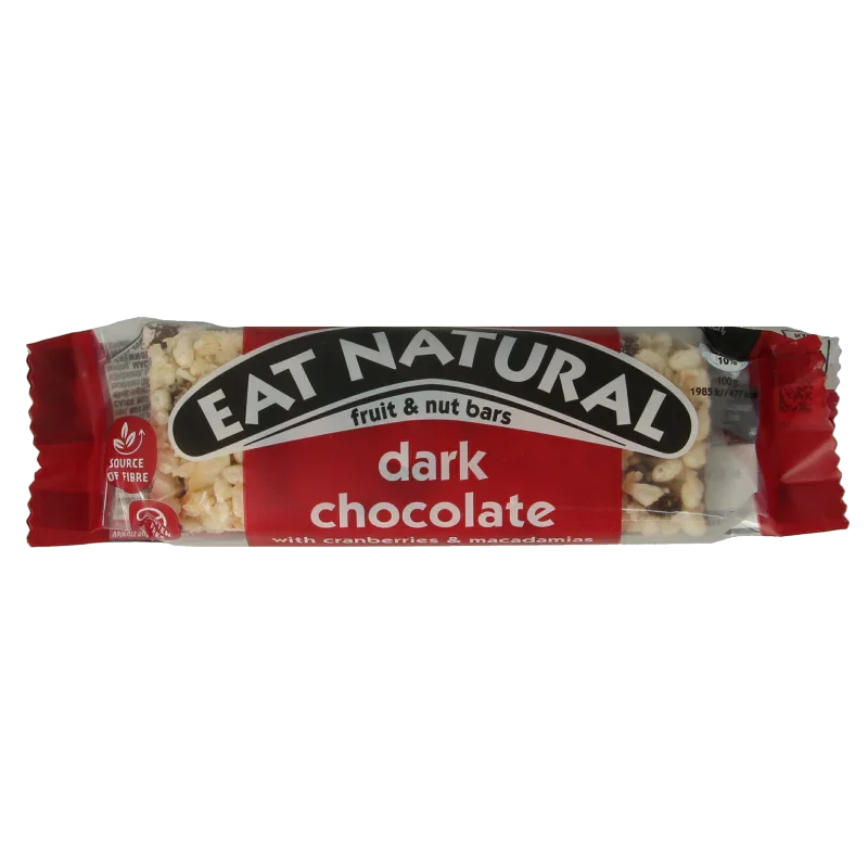 Eat Natural Pure chocolade met cranberries & macadamia 40 Gram