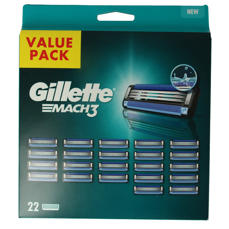 Gillette Mach 3 base scheermes 22 Stuks
