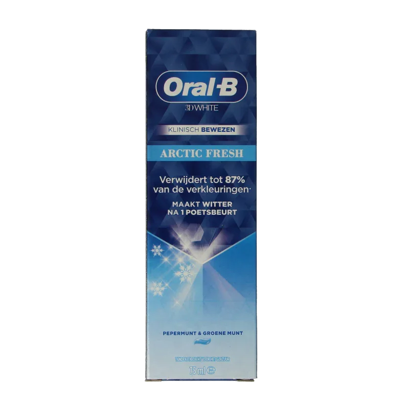 Oral B Tandpasta 3D white arctic fresh 75.00 Milliliter