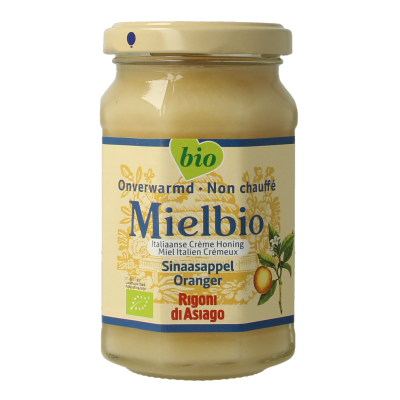 Mielbio Sinaasappel creme honing bio 300 Gram