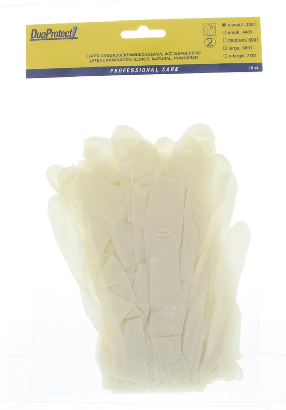 Duoprotect Handschoen latex XS 10 Stuks