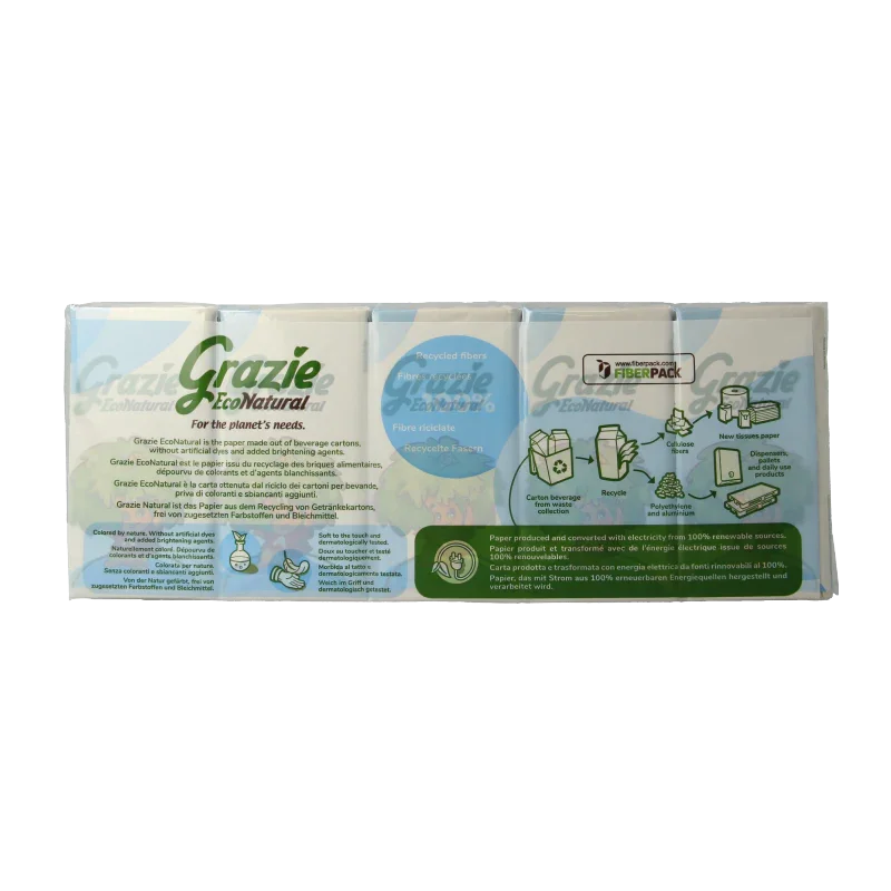 Grazie Natural Zakdoekjes extra soft 10 x 9 zakdoekjes 90 Stuks