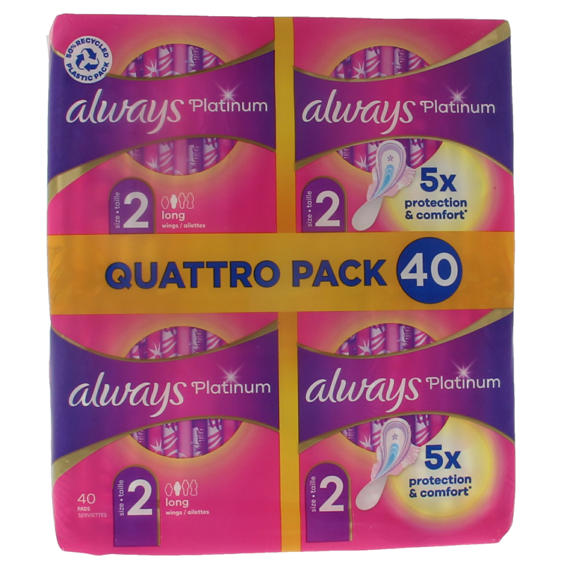 Always Maandverband platinum long 40 Stuks