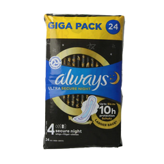 Always Maandverband ultra secure night 24 Stuks