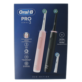 Oral B Elektrische tandenborstel pro 3 3900 black pink 1 Set
