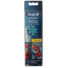 Oral B Opzetborstel kids spiderman 4 Stuks