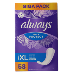 Always Inlegkruisjes daily protection extra long 58 Stuks
