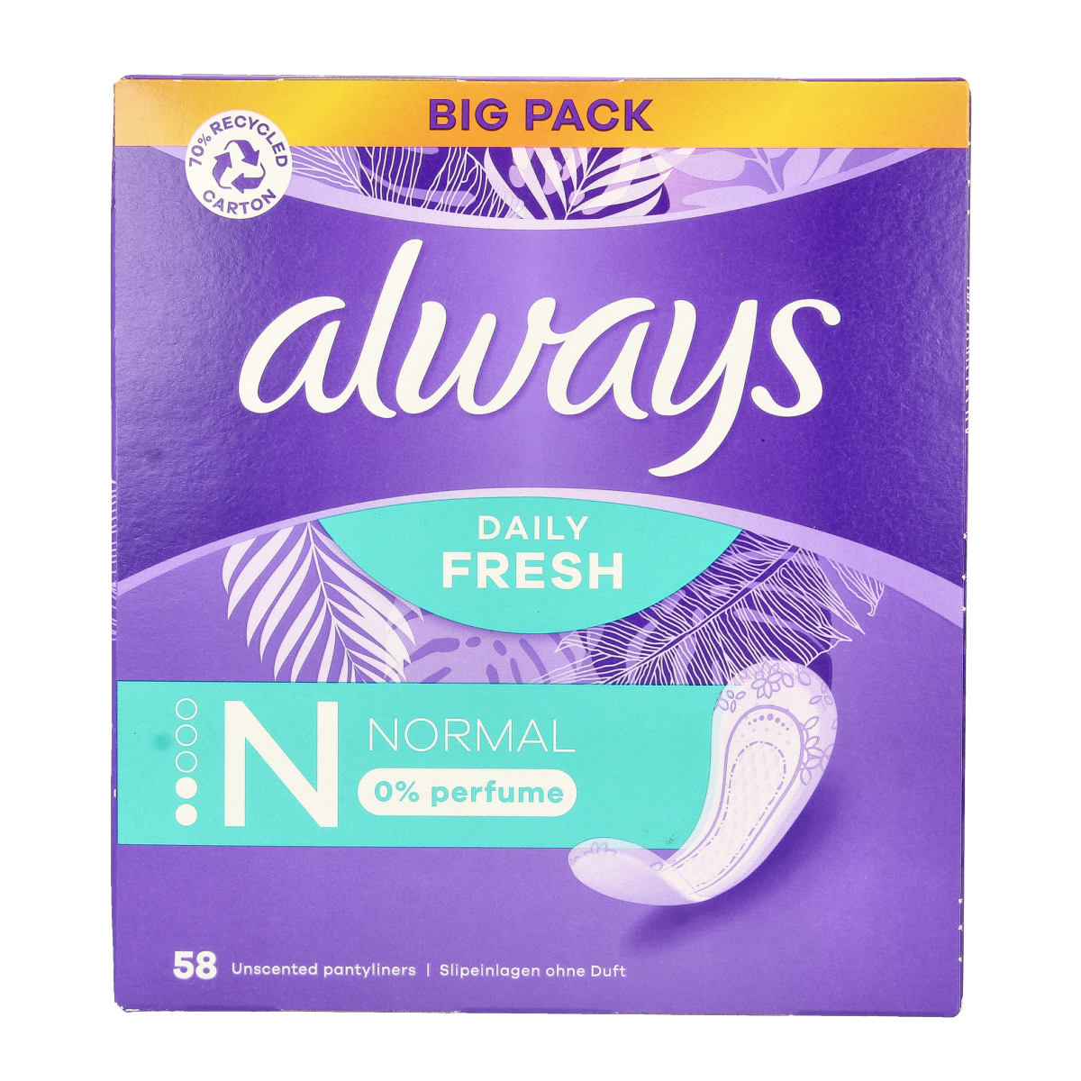 Always Inlegkruisjes daily fresh normaal 58.00 Stuks