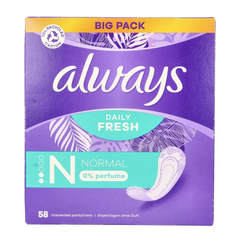 Always Inlegkruisjes daily fresh normaal 58 Stuks