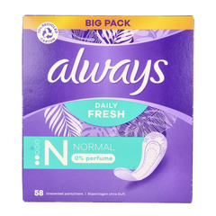 Always Inlegkruisjes daily fresh normaal 58 Stuks