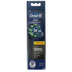 Oral B Opzetborstel action black 4 Stuks