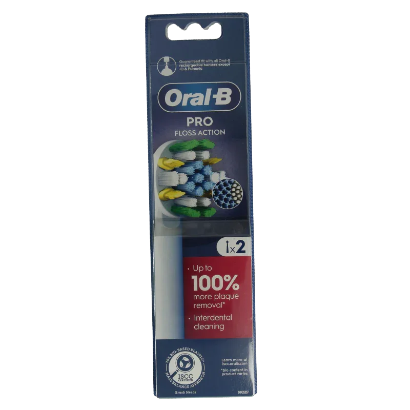 Oral B Opzetborstel floss action 2 Stuks