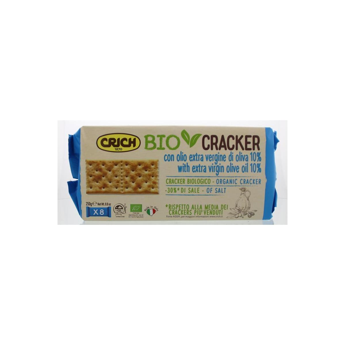 Crich Crackers olijfolie blauw bio 250 Gram
