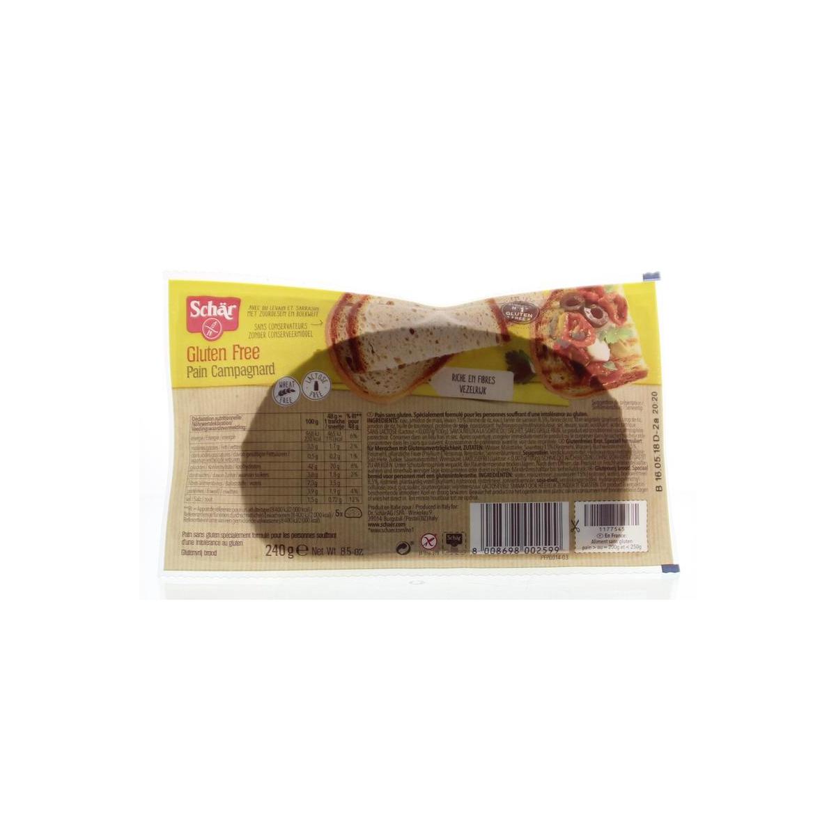 Schar Pain campagnard glutenvrij 240 Gram