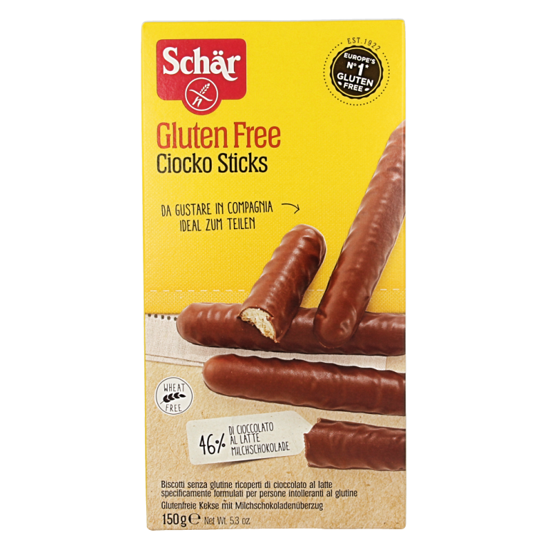 Schar Ciocko sticks glutenvrij 150 Gram