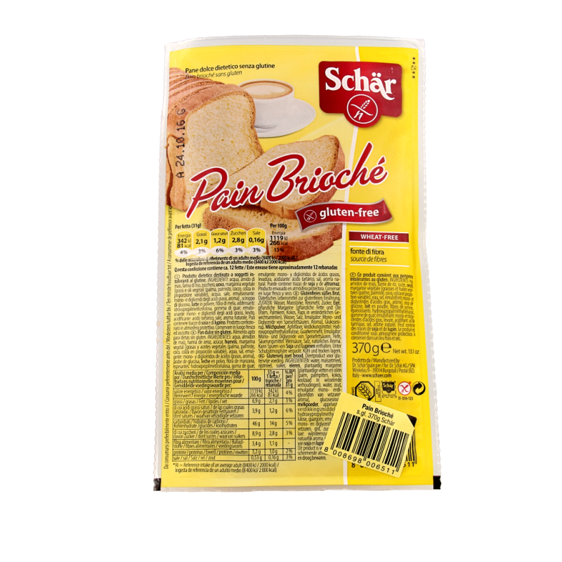 Schar Pain brioche glutenvrij 370.00 Gram