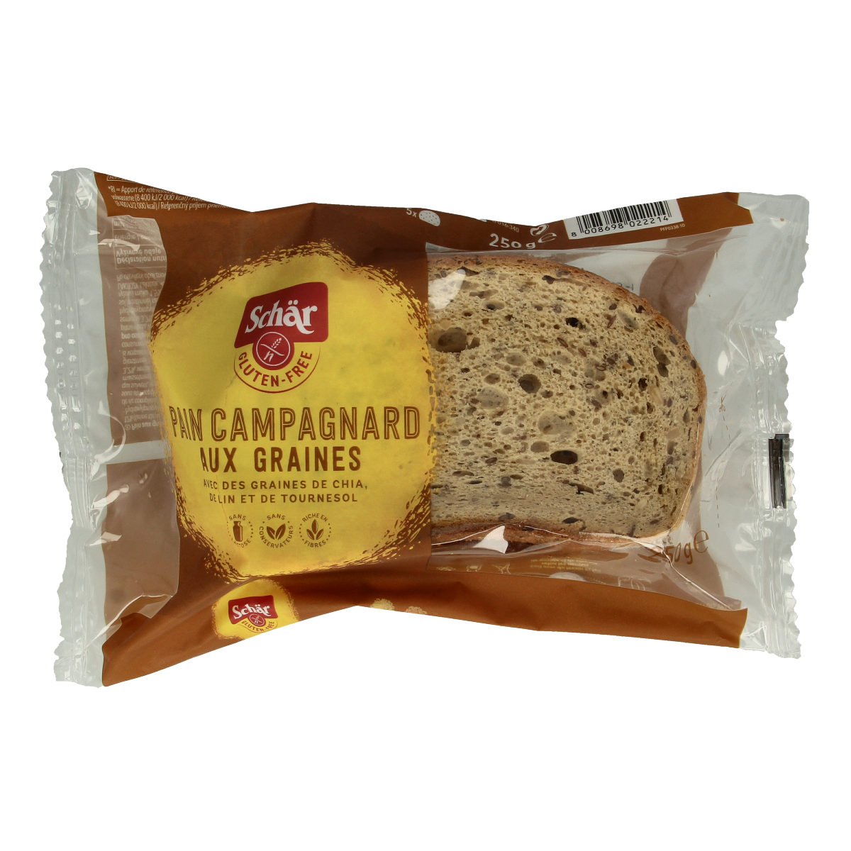 Schar Pain campagnard meergranenbrood glutenvrij 250.00 Gram