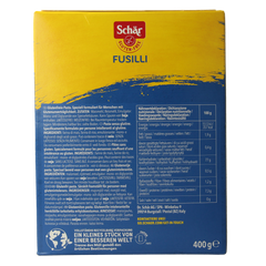 Schar Pasta fusilli glutenvrij 400.00 Gram