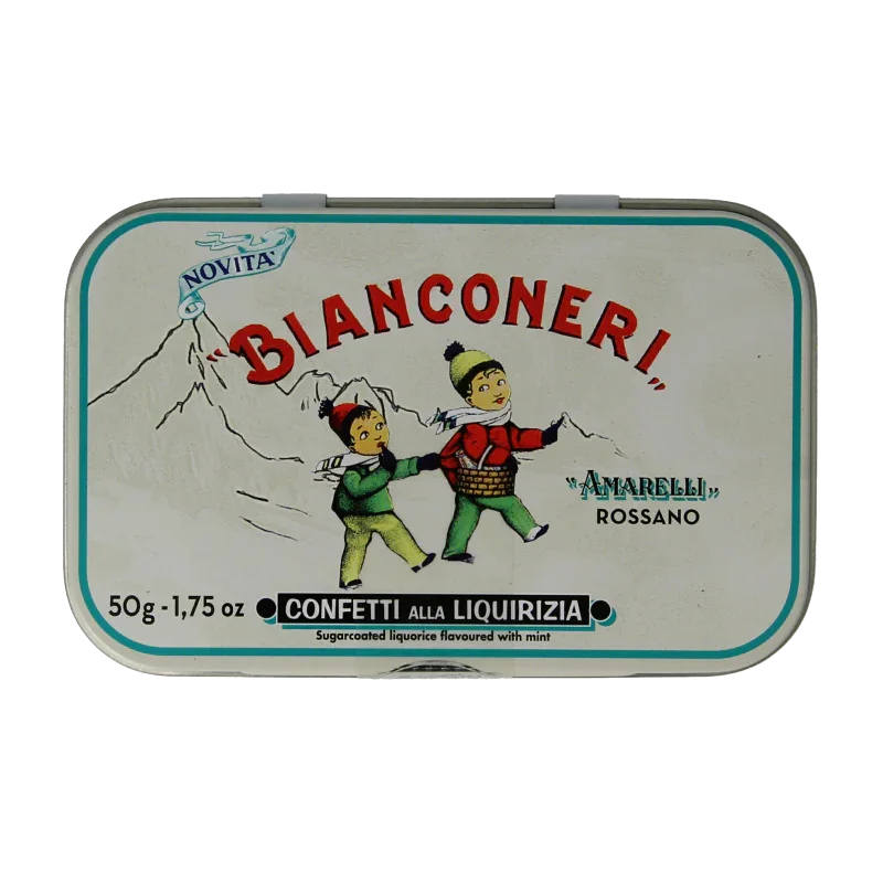 Amarelli Laurierdrop blikje pepermunt wit 50 Gram