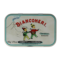 Amarelli Laurierdrop blikje pepermunt wit 50 Gram