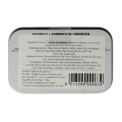 Amarelli Laurierdrop blikje pepermunt wit 50.00 Gram