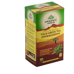 Organic India Tulsi green ashwagandha bio thee 25.00 Zakjes