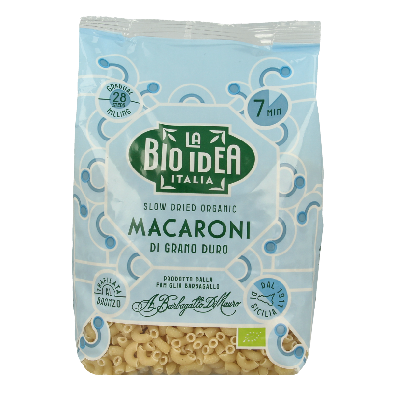 Bioidea Macaroni wit elleboogjes bio 500.00 Gram