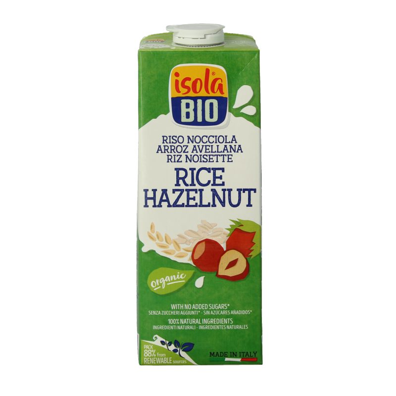 Isola Bio Rijstdrank hazelnoot bio 1 Liter