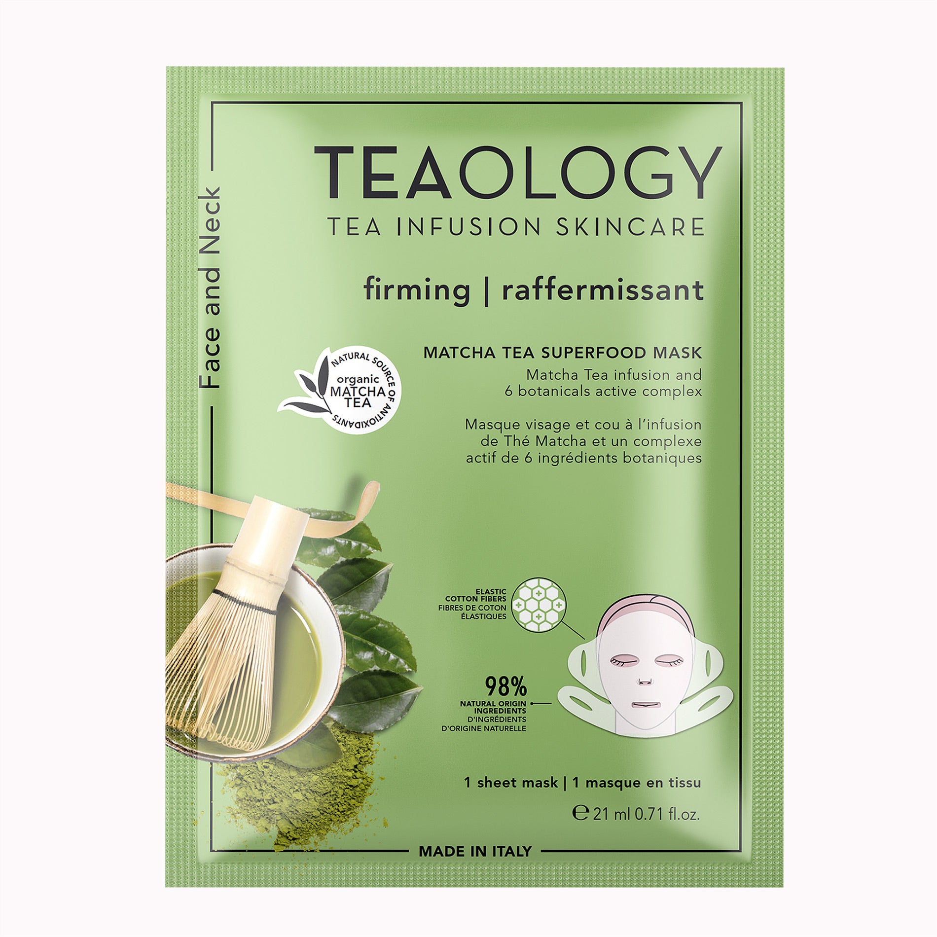 Teaology Matcha tea superfood mask 1 Stuks